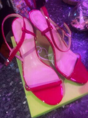 Ruby Red Patent leather Sam Eldelman Heels